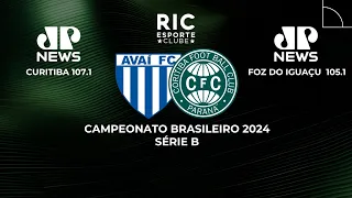 AVAÍ 1x0 CORITIBA #AOVIVO | Brasileirão Série B 2024 | JOVEM PAN NEWS