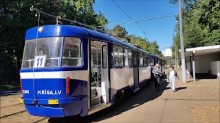 Riga tram line 11 Ausekla iela-Mežaparks with Tatra T3