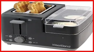 West Bend 78500 2-Slice Breakfast Station Wide Slot Toaster with Removable Crumb