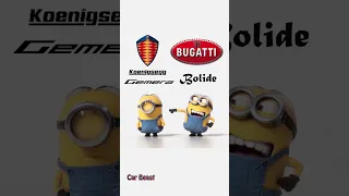 Koenigsegg gemera vs Bugatti bolide minions style funny#status #tiktok #funny #trending #asmr #car