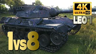 Leopard 1: Alone vs 8  - World of Tanks