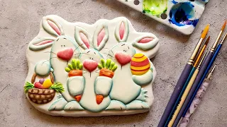 Пасхальные Пряники / Easter Bunny Cookie  /Пасхальный Заяц /Пряник Зайцы Трио / Пряник на Пасху
