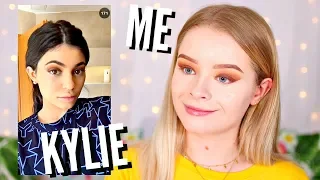 I TRIED OUT KYLIE JENNER'S MAKEUP ROUTINE.. | sophdoesnails