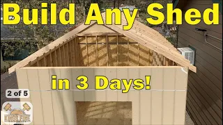 100 - DIY Shed - Complete Instructions - Best Tutorial There Is! (part 2 of 5)