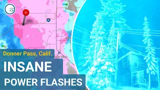 Blizzard chaos strikes I-80 at Donner Pass in California