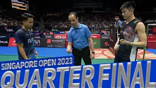 Anthony Sinisuka GINTING vs LI Shi Feng Badminton Singapore Open 2023 | Quarter final