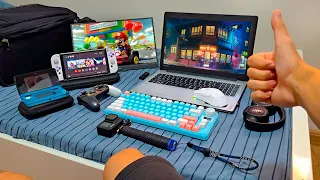 Meu setup GAMER portátil para viajar.