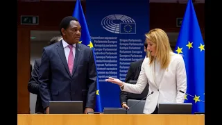 Welcome remarks by President Metsola to President Hichilema at the European Parliament