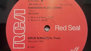 1959 Rec. Chopin Ballades No. 1 in G Minor Op. 23 Artur Rubinstein 1959년 녹음본 쇼팽 발라드 1번 루빈스타인, 피아노 LP