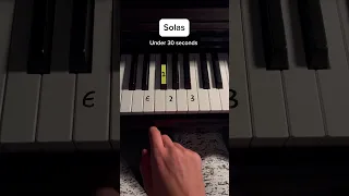 Solas in under 30 seconds 🌹 #piano #pianotutorial #pianolessons #pianomusic