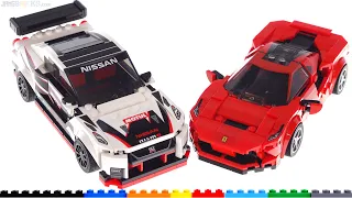 LEGO Speed Champions Ferrari F8 & Nissan GT-R Nismo reviews & comparisons! 76895 76896