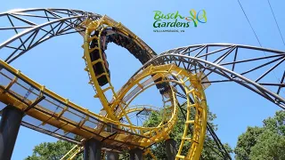 New!!  Restored !! 4K Front Row POV Loch Ness Monster (New Track) Busch Gardens Williamsburg