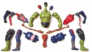 Merakit Mainan Captain America Vs Spiderman Vs Siren Head Vs Hulk Smash - Avengers