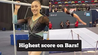 Kaylia Nemour (ALG) 🇩🇿- HUGE 15,433 on Uneven Bars - QF -  2024 Baku World Cup