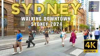 [4K] WALKING DOWNTOWN SYDNEY AUSTRALIA 2024
