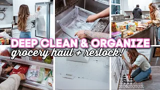 DEEP CLEAN AND ORGANIZE + GROCERY HAUL & RESTOCK