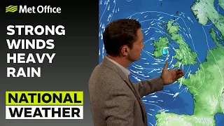 13/07/23 – Heavy rain and strong winds – Evening Weather Forecast UK – Met Office Weather