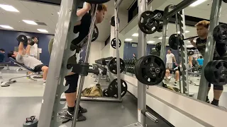 Smith machine Platz squats (quad focused)