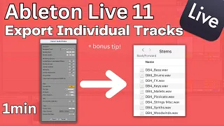How To Export Individual Tracks Ableton Live 11 [1 Minute Tutorial]