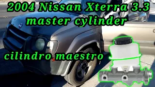 2004 Nissan Xterra Cómo cambiar y Cómo purgar el cilindro maestro ( Master cylinder)