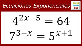 Exponential equations - Exercises 1 and 2