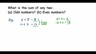 What is the sum of any two (a) Odd numbers(b) Even numbers.Ex 3.2-Playing with numbers class 6-NCERT