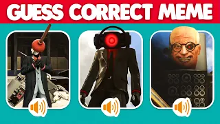 Guess CORRECT HEAD and MONSTER'S VOICE - Skibidi Toilet, NEW  Speakerman, Zero two, Grimace Shake