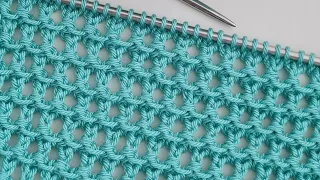 Easy summer two needle knitting model explanation with cotton yarn