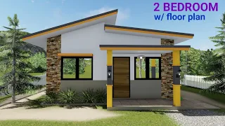 44 SQM | 2 BEDROOM | SMALL HOUSE DESIGN | 6 x 6.5 meters (20 x  22 feet )