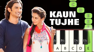 Kaun Tujhe Song 🔥 | Piano tutorial | Piano Notes | Piano Online #pianotimepass #msdhonimovie