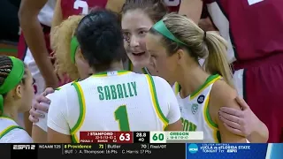 Last minute of Stanford vs Oregon