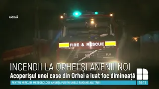 Dimineață de foc la Orhei și Anenii Noi. O grădiniță părăsită și o casă, cuprinse de flăcări