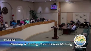 Planning and Zoning Commission Meeting - 07/20/2022 - 6:00 p.m.