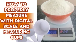 How to use correct measure using digital scale and measuring cup #measuringcups #bakers