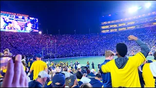 Michigan Stadium's new LED lights during Mr. Brightside