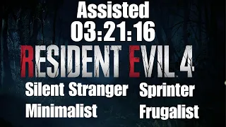 RE4 Remake - (NG+ Assisted w/ Cat Ears) Minimalist, Frugalist, Silent Stranger, Sprinter S Rank Run