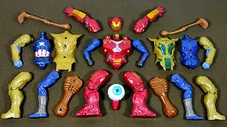 Merakit Mainan Captain America vs Hulk Buster vs Thanos armor vs Siren head Avengers Superhero toys