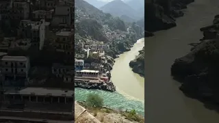 Devprayag … A place where Alaknanda meets Bhagirathi #travel #ganga #devprayag #trending #shorts