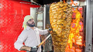 BIGGEST SHAWARMA MAKING | Amazing Syrian Shawarma | Arab Food | Pakistani Street Food
