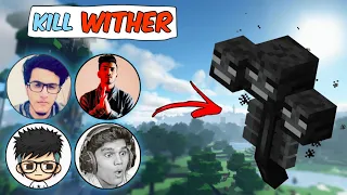 Gamers React When They Kill Wither Boss In Minecraft || Techno Gamerz Live insaan YesSmartyPie BBS