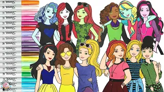 Barbie and Friends Makeover Coloring Book Compilation Powerpuff Girls Disney Princess DC Super Hero
