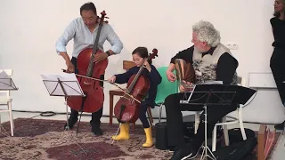 Amelia Playing Cello with Yoyo Ma