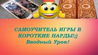 САМОУЧИТЕЛЬ ИГРЫ в КОРОТКИЕ НАРДЫ!!! Вводный Урок! ;)