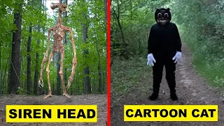 WE CAUGHT SIREN HEAD AND CARTOON CAT AT THE SCREAMING FOREST! | SIREN HEAD AND CARTOON CAT APPEAR!