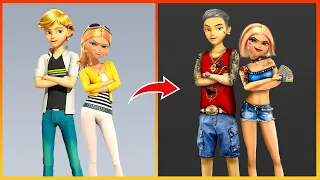 Miraculous: Adrian And Chloe Glow Up into Bad Boy, Bad Girl - Miraculous Transformation