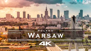 Warsaw, Poland 🇵🇱 - by drone [4K]