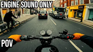 KENSINGTON TO NOTTING HILL | TRIUMPH SCRAMBLER 900 | POV RAW SOUND [4K]