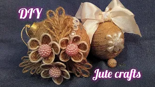 Супер идея шары из джута!Новогодние поделки из джута своими руками. DIY Christmas crafts.
