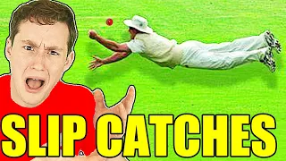 AMERICAN REACTS TO BEST SLIP CATCHES EVER (insane quickness...)