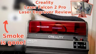 Creality Laser Falcon 2 Pro Review Fully Enclosed 40W #Laser Engraver + Smoke Extractor #3dprinting